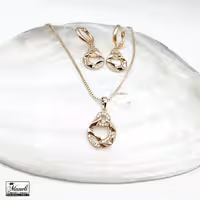 نیم ست شیک و جذاب ژوپینگ | گردنبند و گوشواره | ضدحساسیت 14030823