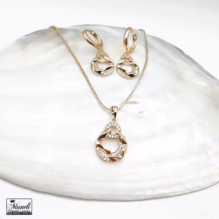نیم ست شیک و جذاب ژوپینگ | گردنبند و گوشواره | ضدحساسیت 14030823