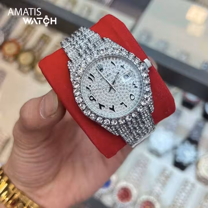 ساعت مچی فول نگین رولکس مدل Rolex Date-Just Diamonds 3436A