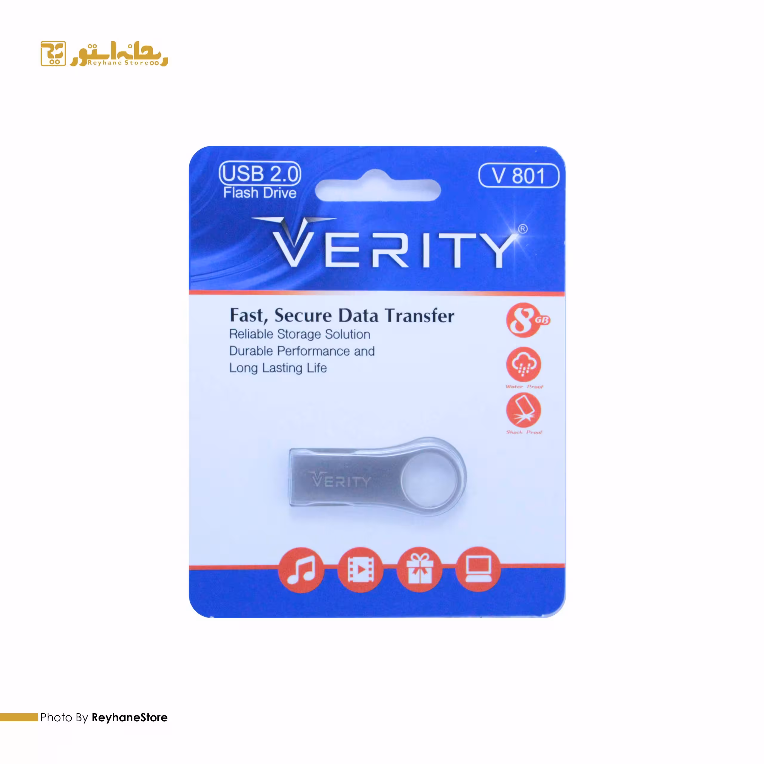 فلش مموری وریتی V801 ظرفیت 8 گیگابایت