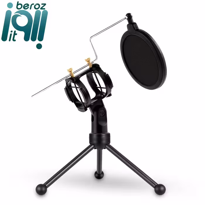 سه پایه میکروفون رومیزی پاپ فیلتر دار یانمای مدل PS-3