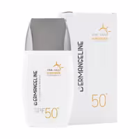 ضد آفتاب درم انجلین SPF50 فیوژن واتر بی رنگ مناسب انواع پوست حجم 50 میل