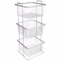 استند جاپیازی 3 طبقه استیل مربع کد 8005