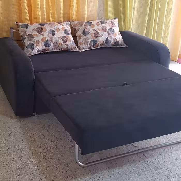 مبل تختخوابشو دونفره مدل ملینا  دسته جلو گرد