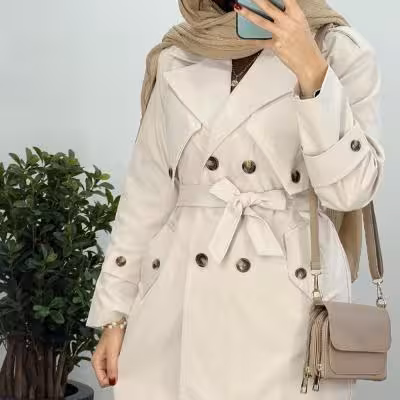 مانتو بارانی کتان تی سی