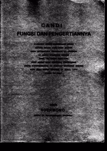 خرید و دانلود نسخه کامل کتاب Candi Fungsi dan Pengertiannya