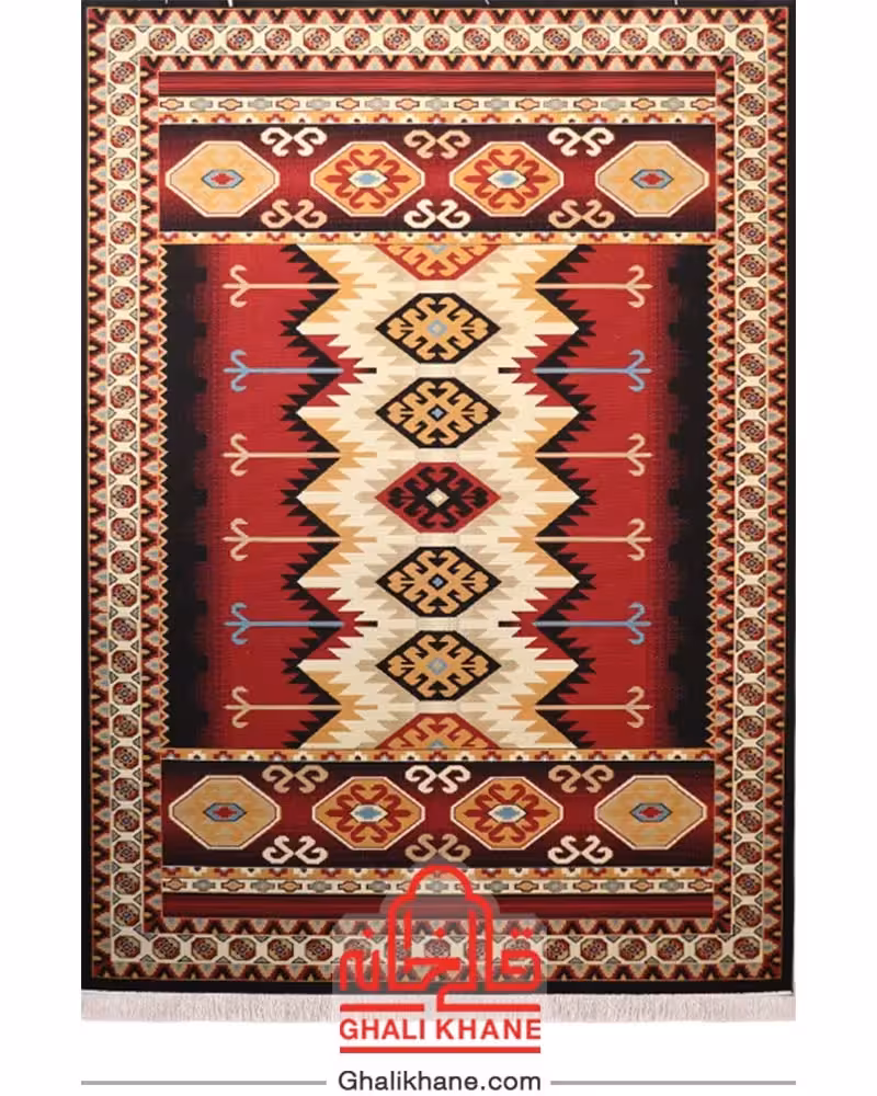 سوپر گلیم ماشینی ستاره کویر یزد  کد GB-G36A-8249