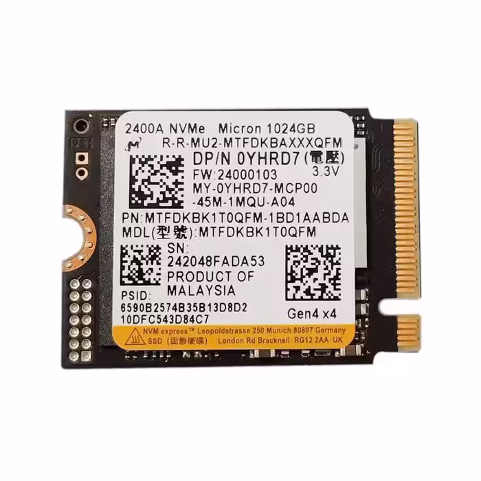 حافظه SSD M2 میکرون مدل Micron 2400A NVMe 2230 ظرفیت 1 ترابایت