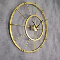 ساعت دیواری فلزی طلایی 184 با 5 رنگ زیبا (پس کرایه)
