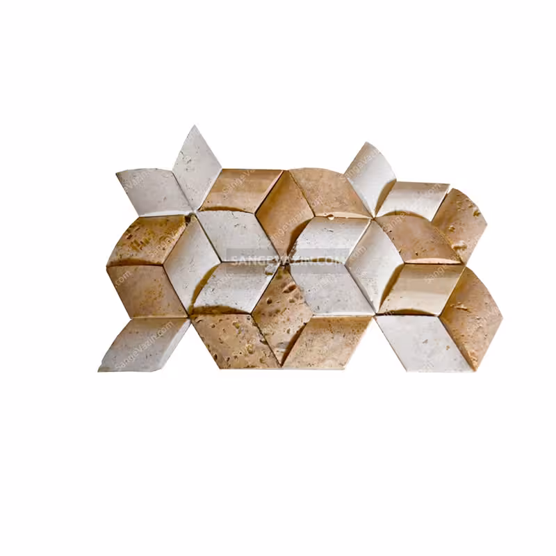 سنگ آنتیک سه بعدی کرم شکلاتی