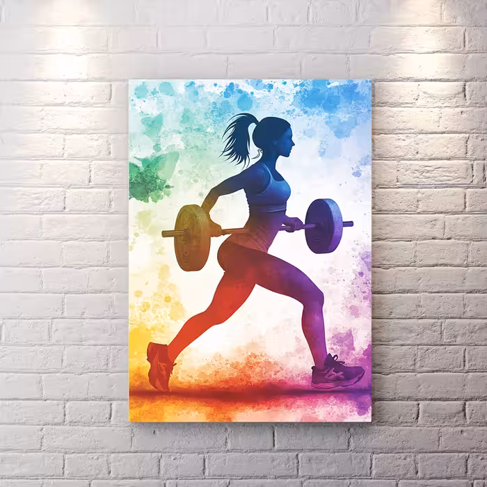 تابلو شاسی دکوراتیو برای باشگاه بدنسازی HQCs-2336