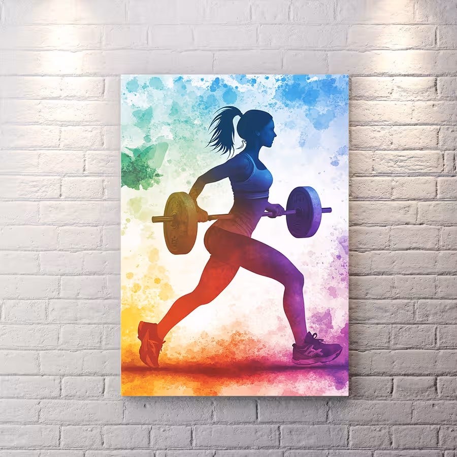 تابلو شاسی دکوراتیو برای باشگاه بدنسازی HQCs-2336