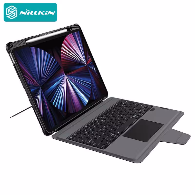 کیف آیپد Apple iPad 12.9 2022/2021/2020 کیبورد دار نیلکین بک لایت مدل Nillkin Bumper Combo Keyboard