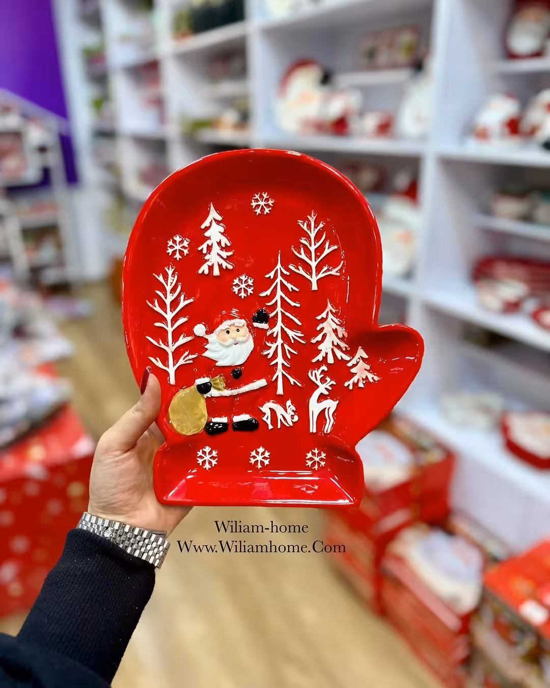 بشقاب دستکش بابانوئل کریسمس