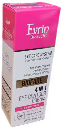 کرم دور چشم اورین مناسب انواع پوست 20 میلی لیتر، EVRIN BIOFADE EYE CARE CREAM