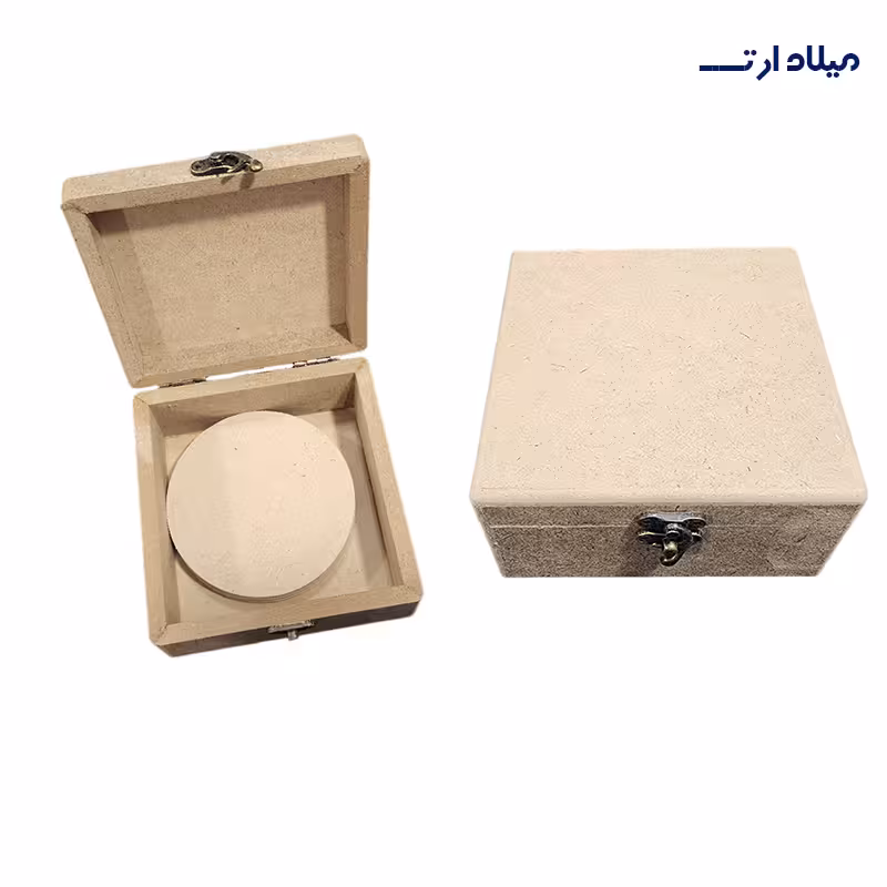 بیس MDF باکس 12*12ارتفاع6همراه با زیر لیوانی قطر10