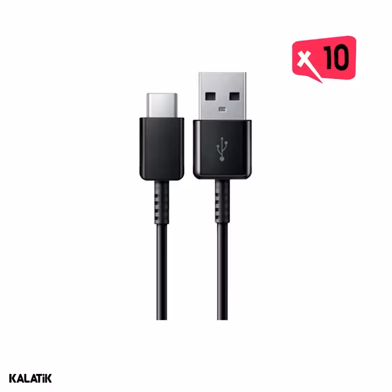 کابل تبدیل USB-A به USB-C سامسونگ S10 ORG مدل EP-DG970 به طول 1 متر-بسته 10 عددی-شارسل