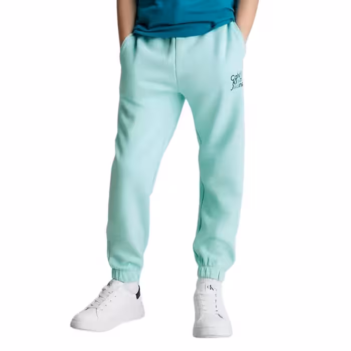 قیمت و خرید شلوار نوجوانی آبی کلوین کلین مدل Relaxed Cotton Terry Joggers اورجینال