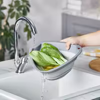 لگن مثلثی تاشو آبگیری میوه برند کیولوکس مدل دیانا رنگ طوسی کد L009252