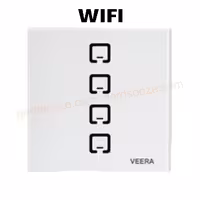کلید لمسی چهار پل ویرا سفید مدل هوشمند T4 WIFI