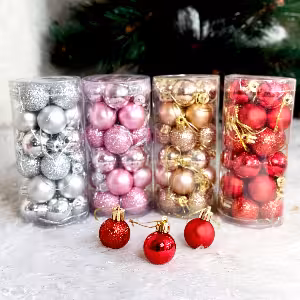 اویز گوی کریسمس 3 سانت 24 عددی کد 513