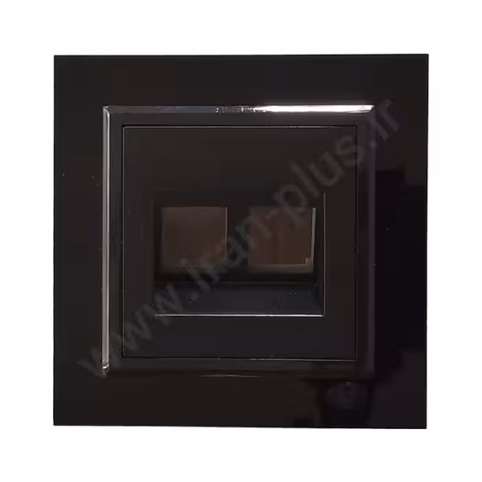 شبکه دوسوکت cat6 cat6 مدل برلیان پلکسی مشکی