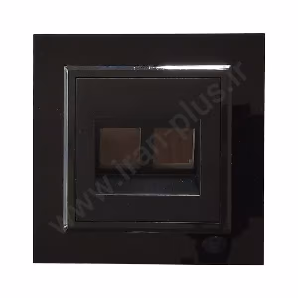 شبکه دوسوکت cat6 cat6 مدل برلیان پلکسی مشکی