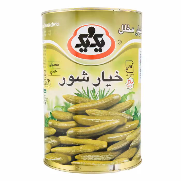 کنسرو خیارشور معمولی یک و یک 4000 گرمی
