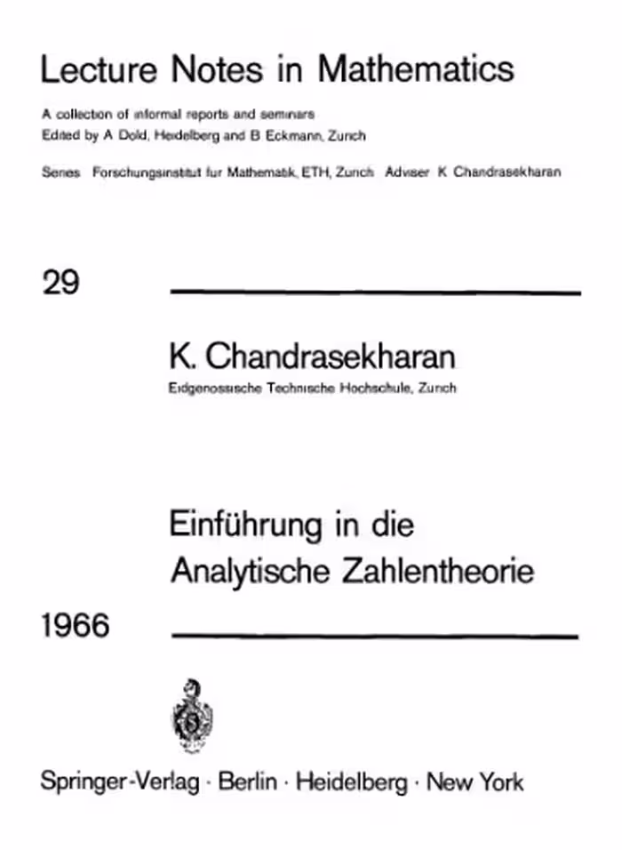 خرید و دانلود نسخه کامل کتاب Einfuhrung in die Analytische Zahlentheorie