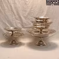 سرویس پذیرایی مسی 5 تایی تک پایه آبکاری کروم مدل کولاک