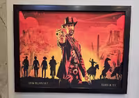 قاب عکس گیمینگ با طرح Red Dead 2، جنس مخملی