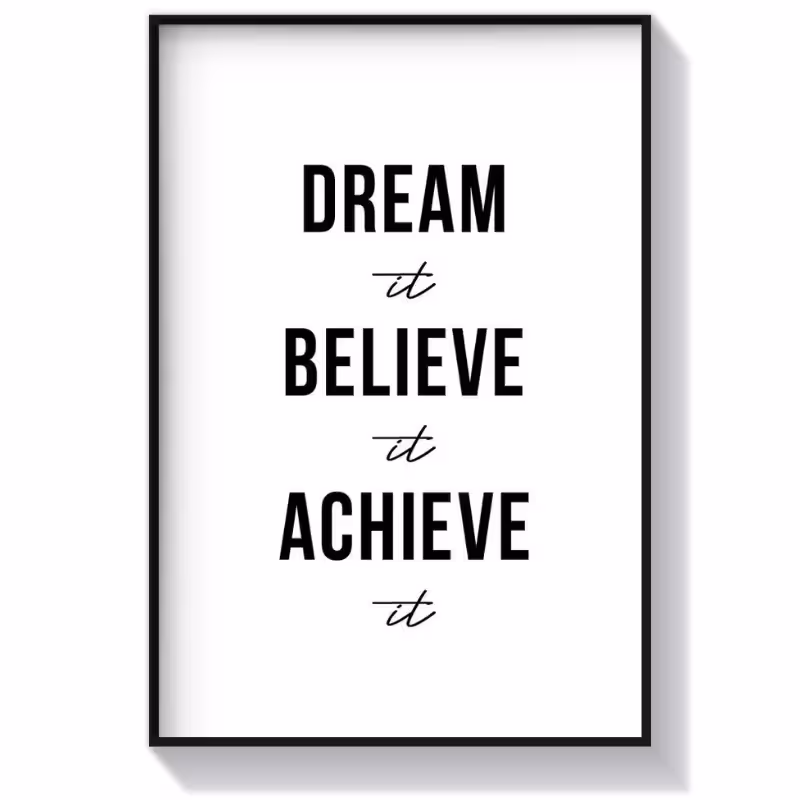 تابلو متن طرح Dream