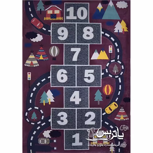 فرش گلیم پاتریس کارتینگ بنفش 400 شانه