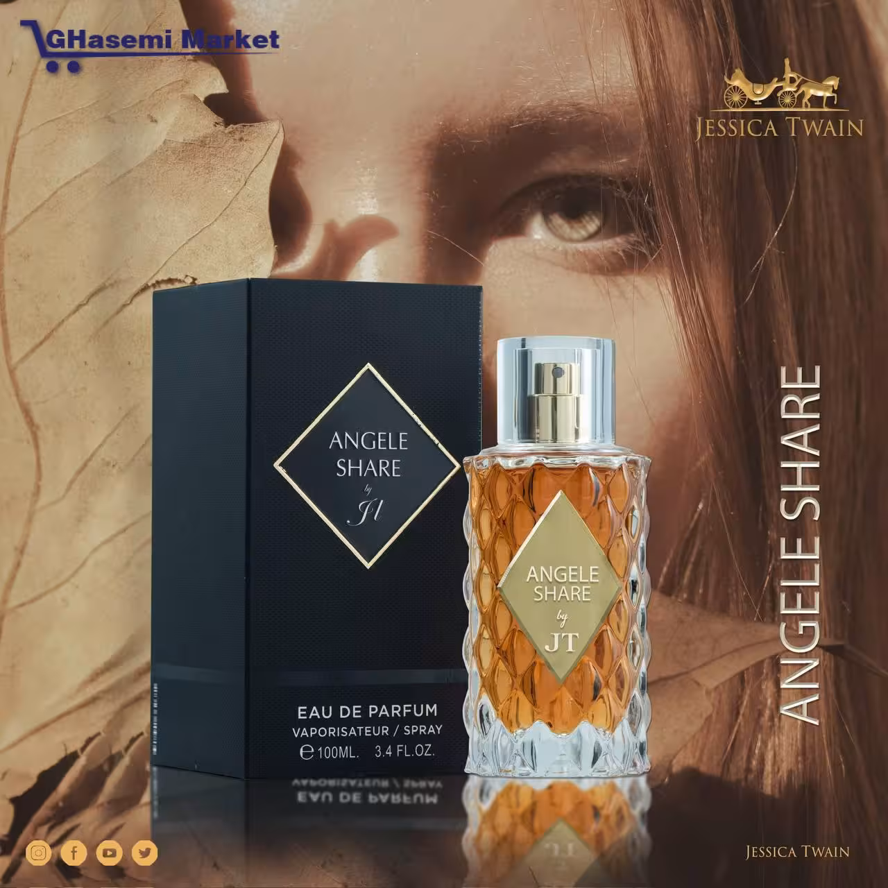 عطر زنانه و مردانه بای کیلیان آنجلز شیر شرکت جسیکا فرانسه 100 میل