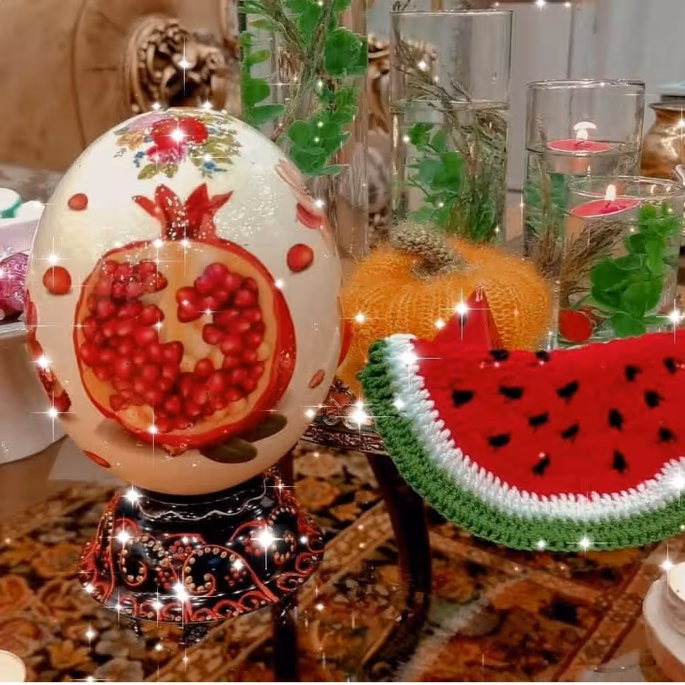 تخم شترمرغ طرح یلدایی