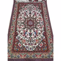 قالیچه 3 متری دوزری دستبافت  ساروق 50 رج نقش شاه عباسی گل فرنگ