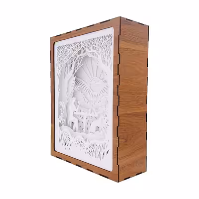 چراغ خواب مدل سه بعدی طرح کافه کد SD4007