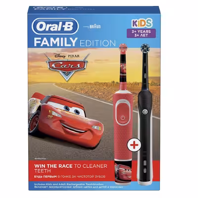 مسواک برقی اورال-بی مدل Family Edition Cars بسته 2 عددی