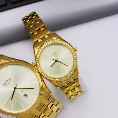 ست ساعت مچی عقربه ای زنانه و مردانه  مدل 6304