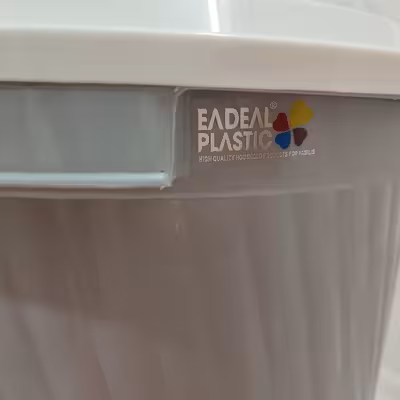 سطل زباله ایده آل پلاستیک مدل درب دار کد 610