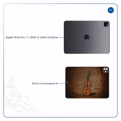 برچسب پوششی ماهوت مدل Violin-Instrument مناسب برای تبلت اپل iPad Pro 11 (GEN 2) 2020 A2228