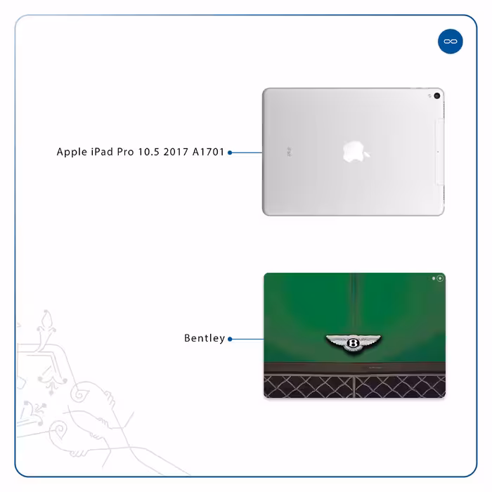 برچسب پوششی ماهوت مدل Bentley مناسب برای تبلت اپل iPad Pro 10.5 2017 A1701
