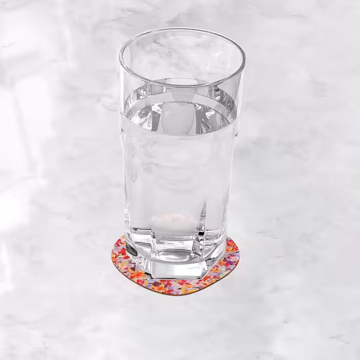 زیر لیوانی ترمه طراحان ایده مدل گل کد 2 مجموعه 6 عددی