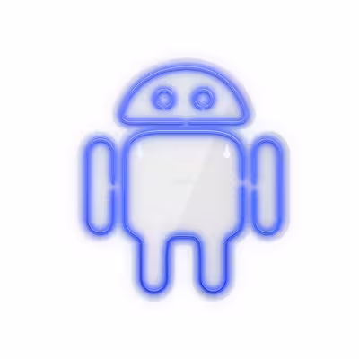 چراغ دیواری نئون دیزاین طرح Android-Logo_BL