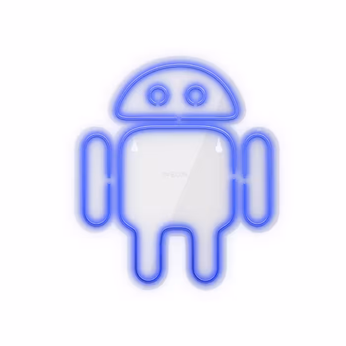 چراغ دیواری نئون دیزاین طرح Android-Logo_BL