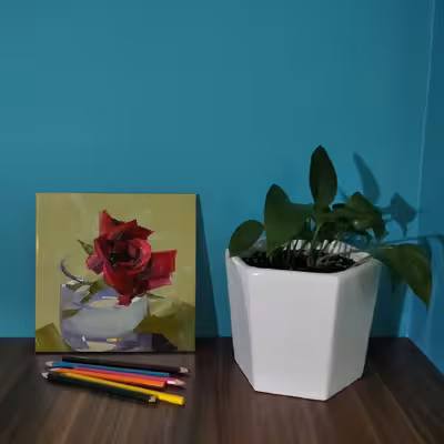 کاشی کارنیلا طرح گل رز مدل لوحی کد WKB02