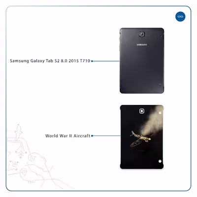 برچسب پوششی ماهوت مدل World War II Aircraft مناسب برای تبلت سامسونگ Galaxy Tab S2 8.0 2015 T710