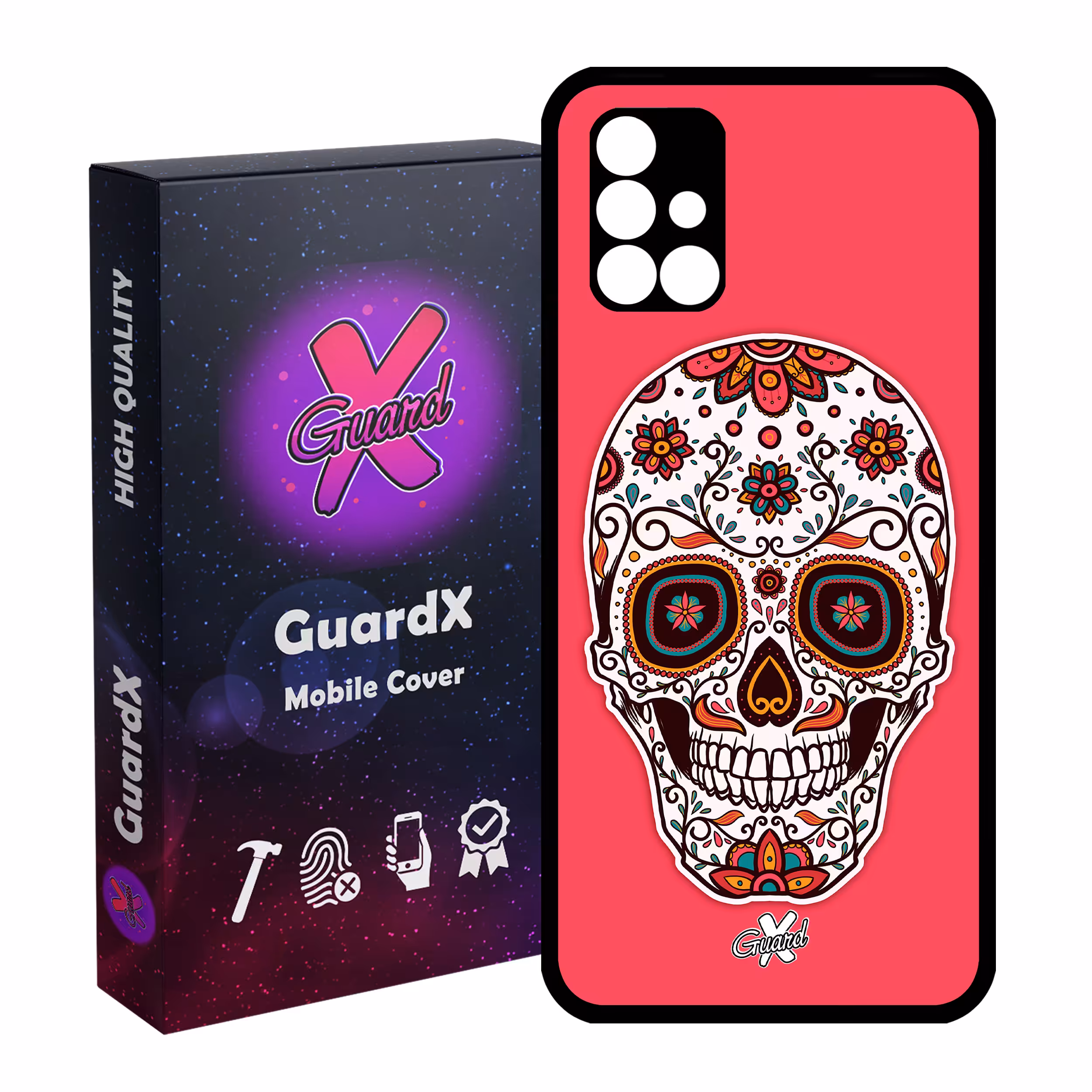 کاور گارد ایکس طرح Skull مدل Glass10116 مناسب برای گوشی موبایل سامسونگ Galaxy A51 5G