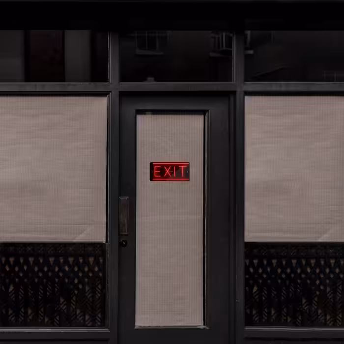 چراغ دیواری نئون دیزاین طرح Exit-BL_RD