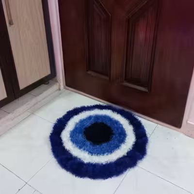 فرشینه بافتنی مدل بوهو طرح چشم نظر